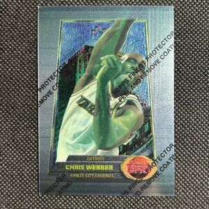 1994-95 Topps Finest Chris Webber #104 HOF Golden State Warriors With PEEL
